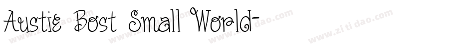Austie Bost Small World字体转换